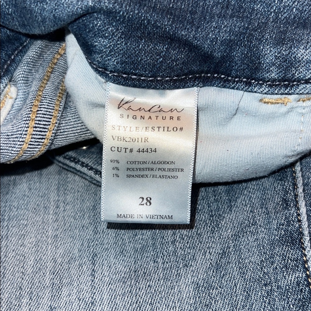 KanCan High Rise Super Flare Jeans 28 Distressed Denim Medium Stretch Boho 30 - Picture 11 of 12